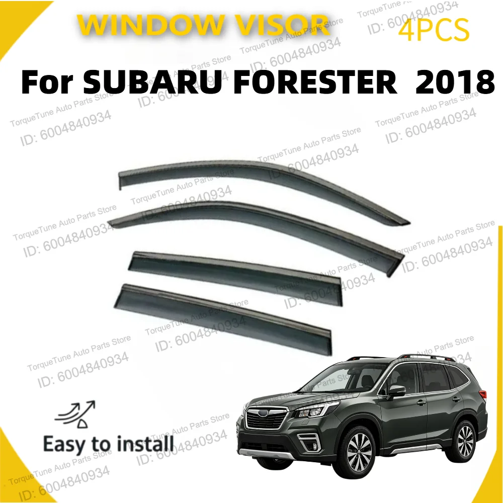 Premium Injection Window Visor Wind Deflector For SUBARU FORESTER 2018 Side Rain Guard Sun Shield Trim