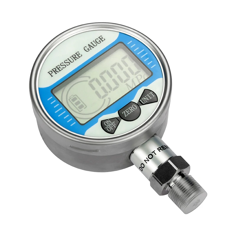 

Radial 60mm 0-100Kpa 1.6Mpa 500PSI 0.5%FS Mpa bar psi kpa stainless steel digital display Water Air Oil Hydraulic pressure gauge