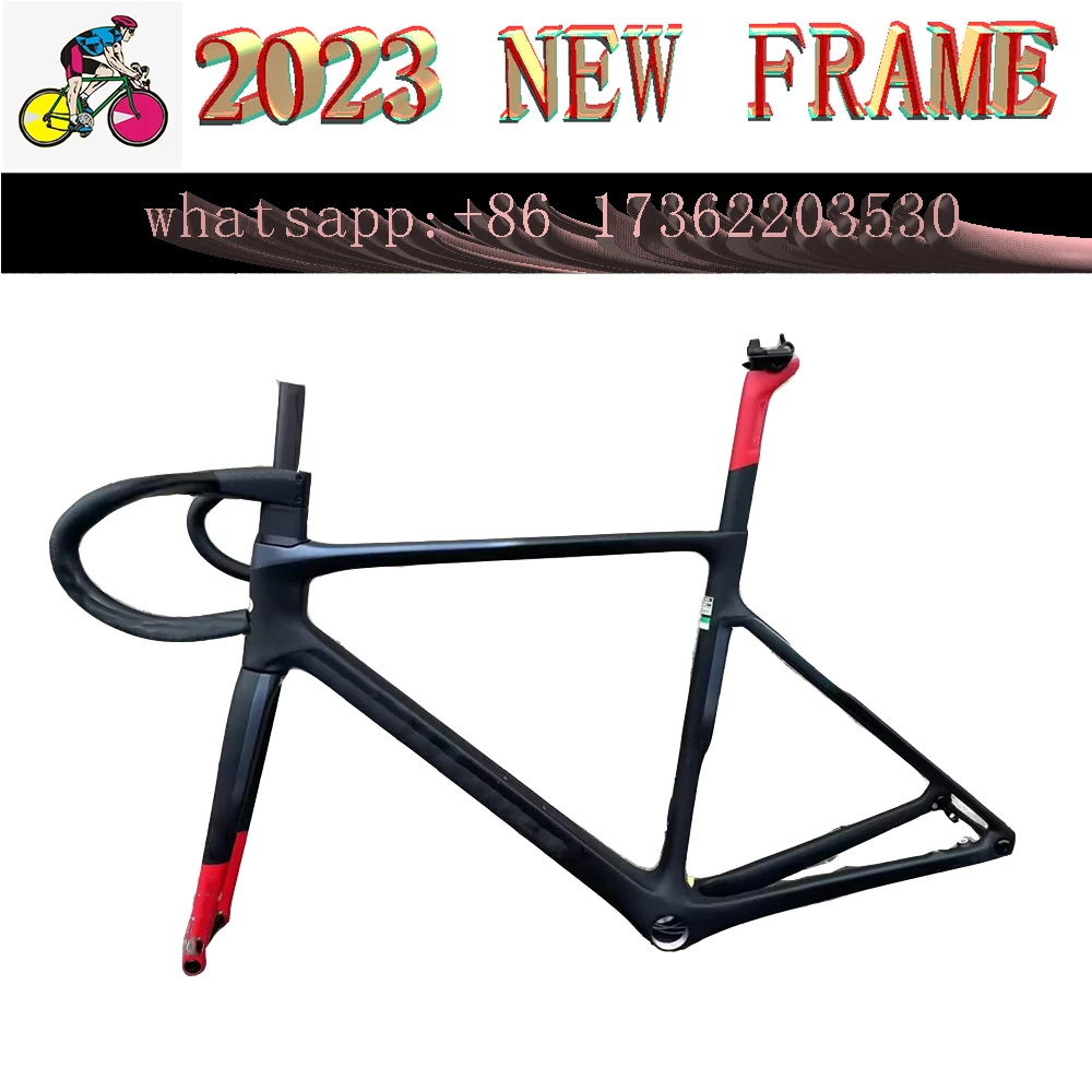 2024 Newest V4rs road bike carbon frameset ud T1000 bicycle carbon frame disc brakes V4RS bike frame handlebar