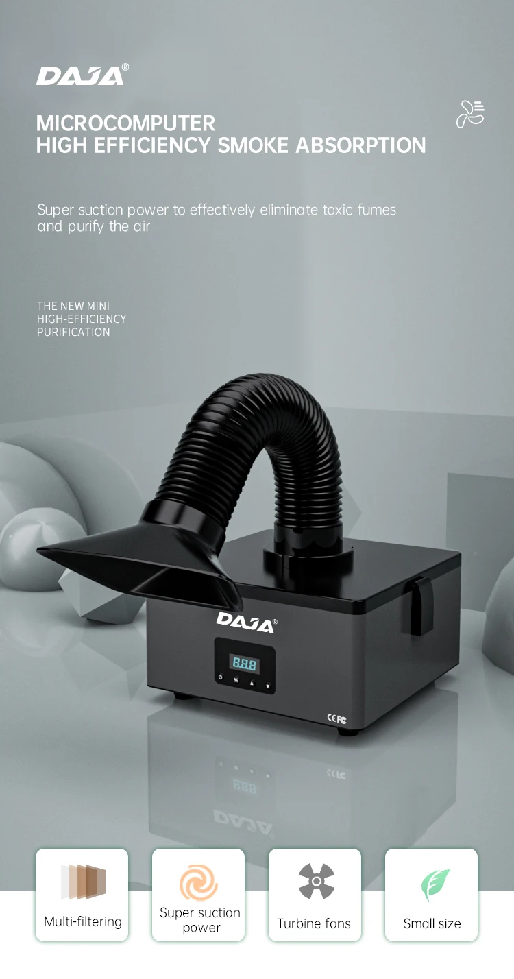 2025Industrial Movable Economical Dust Control Systems Portable Fume Extractor Smoke Purifier Dust Collector for Laser Engraving