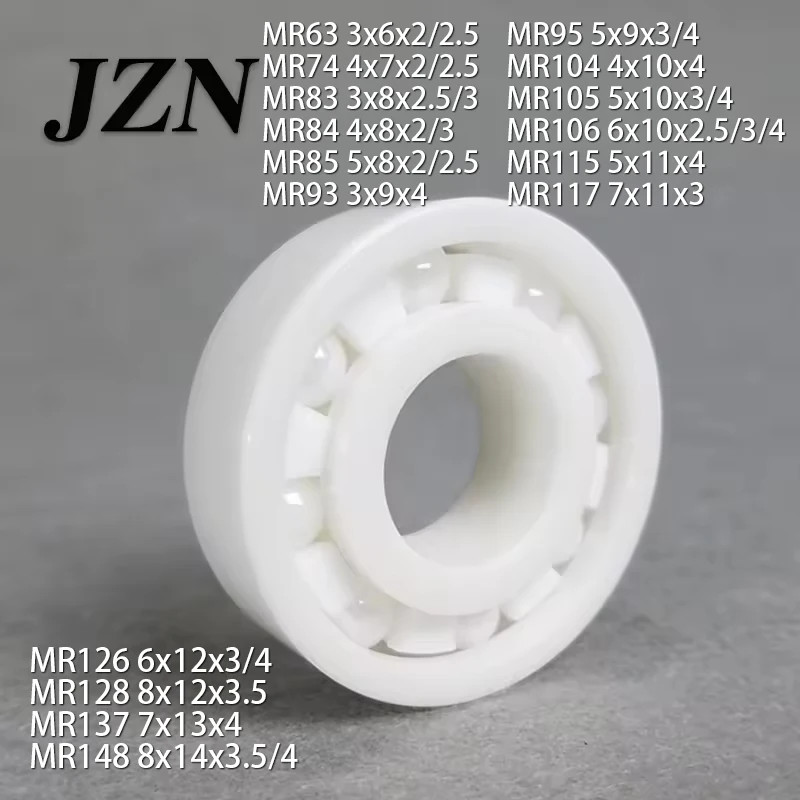 1/5/10 Pcs Zirconia Full Ceramic Bearing MR103 MR104 MR105 MR106 MR115 MR117 MR126 MR128 MR148 MR8 MR52 MR62 MR63 MR74 MR84 MR85