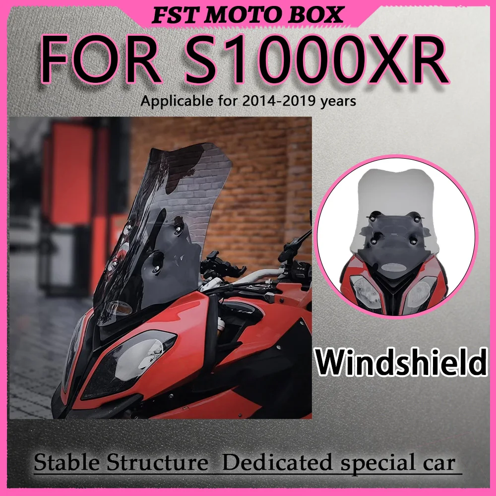FOR S1000XR 2014-2019 Heightened Front Windshield Layered FlowDeflecting Structure to Block Insects And Sand for Enhanced Riding