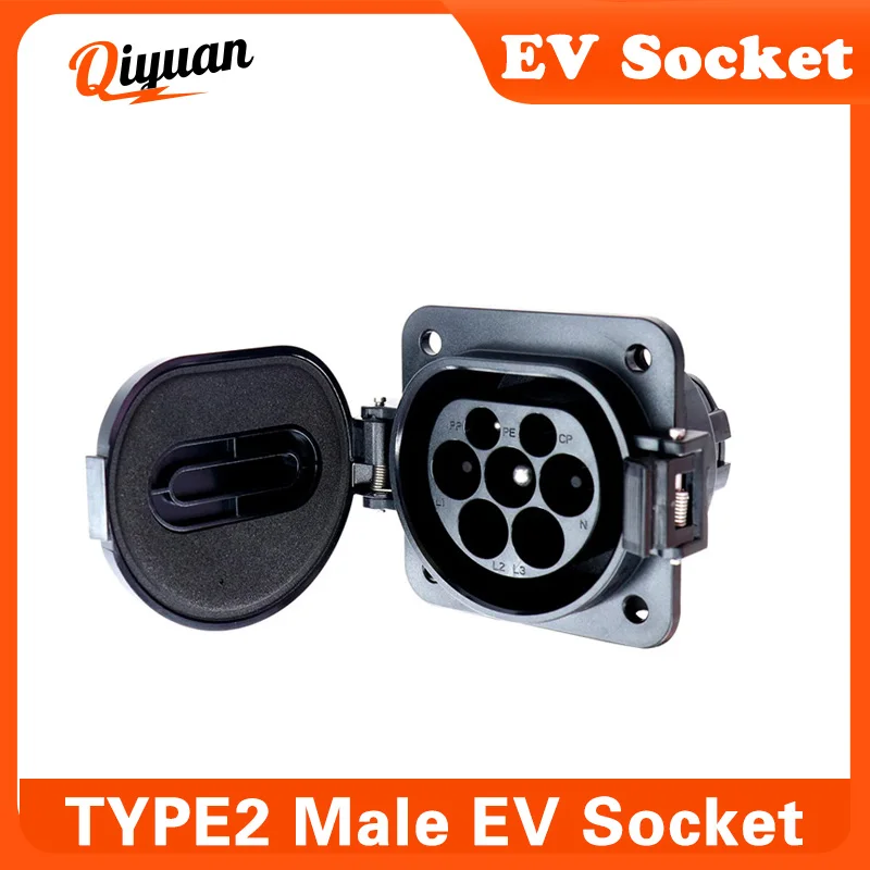 電気自動車充電ソケット,evアダプター,evse iec62196,タイプ2,evタイプ2オスプラグ,1p,3p,16a,32a,50cmコード