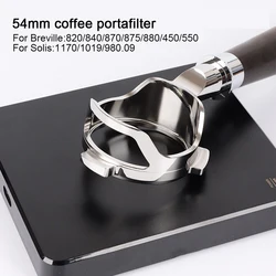Breville Stainless Steel Coffee Espresso Naked 54mm Custom Bottomless Portafilter For Breville 820/840/870/875/880/450/550