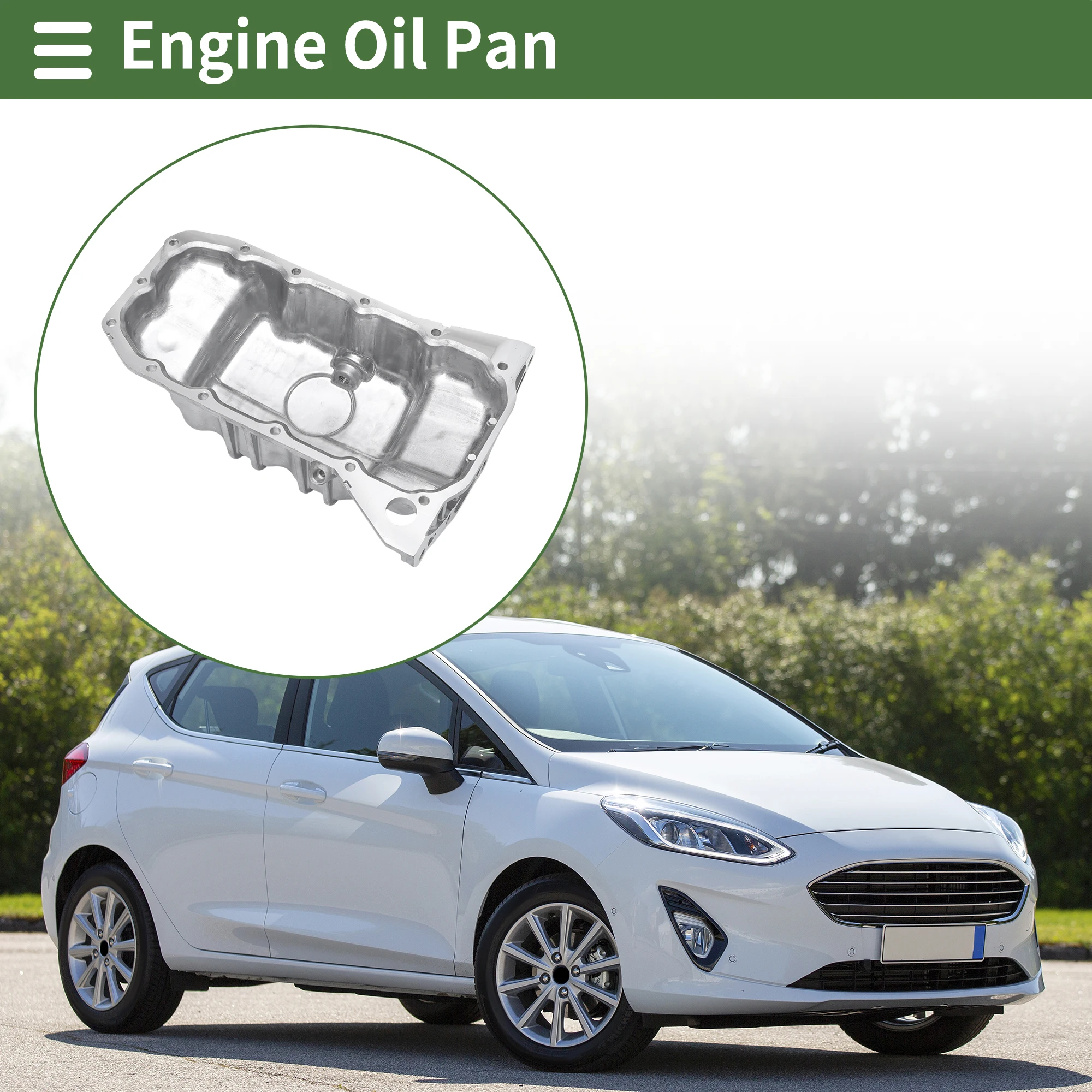 UXCELL 1 Pc No.98MM6675AB Engine Oil Pan for Ford Fiesta Ikon 2011-2015 Aluminum