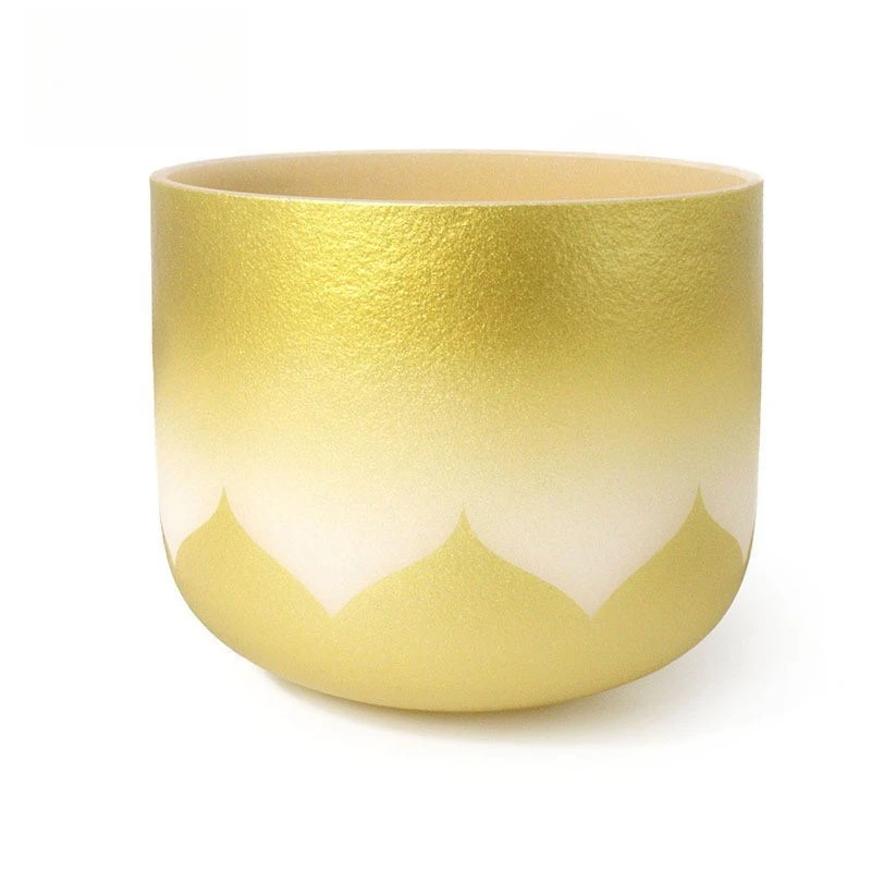 

Золотой Лотос Матовый Кристалл Поющая Чаша Кристалл Музыкальная Чаша Йога Медитация Ударный Инструмент Для снятия стресса