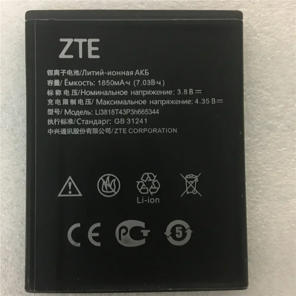 Original Mobile Phone Replacement Battery, 3.8V, 1850mAh, Li3818T43P3h665344, For ZTE Blade GF3 T320 Battery