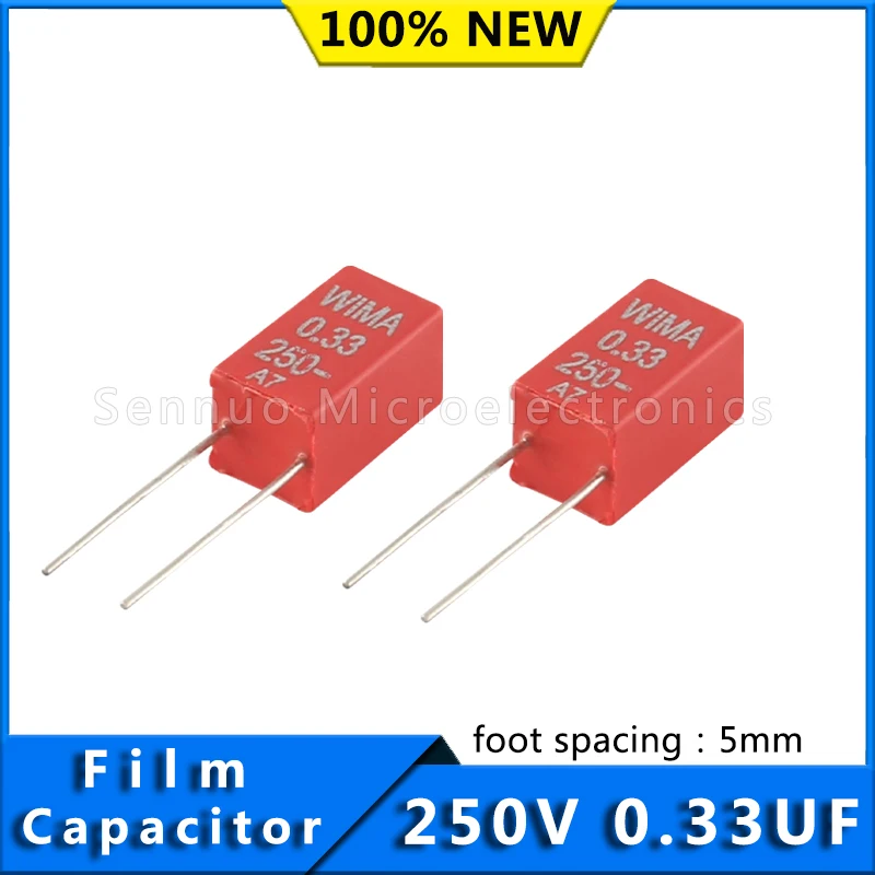 5/10pcs New German WIMA Film Capacitor MKS2 250V 0.33UF 250V 334 Pitch 5mm Audio Infinity Capacitor MKS2F033301K00KSSD