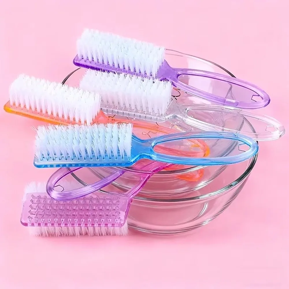 

Professional Transparent Nail Art Brush Plastic Handle Cleaner Tool Beard Brush Remove Dust Men Hair Comb Nail Tool