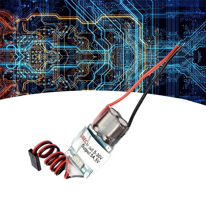 

【Must-Haves】5A 2-7S FPV Receiver Power Supply Voltage Regulator External BEC (UBEC) 5V Step-Down Regulator Module For RC Airplan