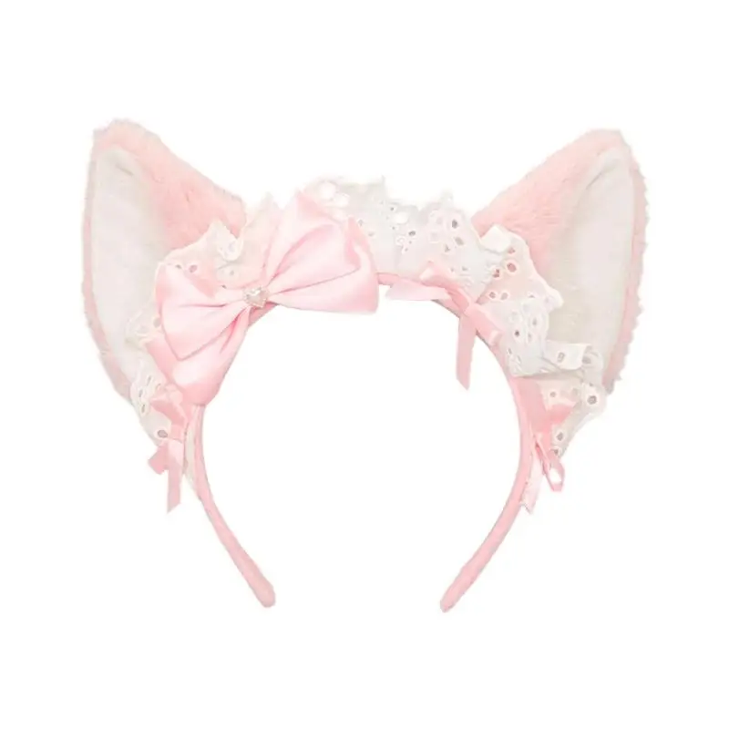

A52E Role Play Animal Ears Headbands Tail For Halloween Christmas Party Costumes