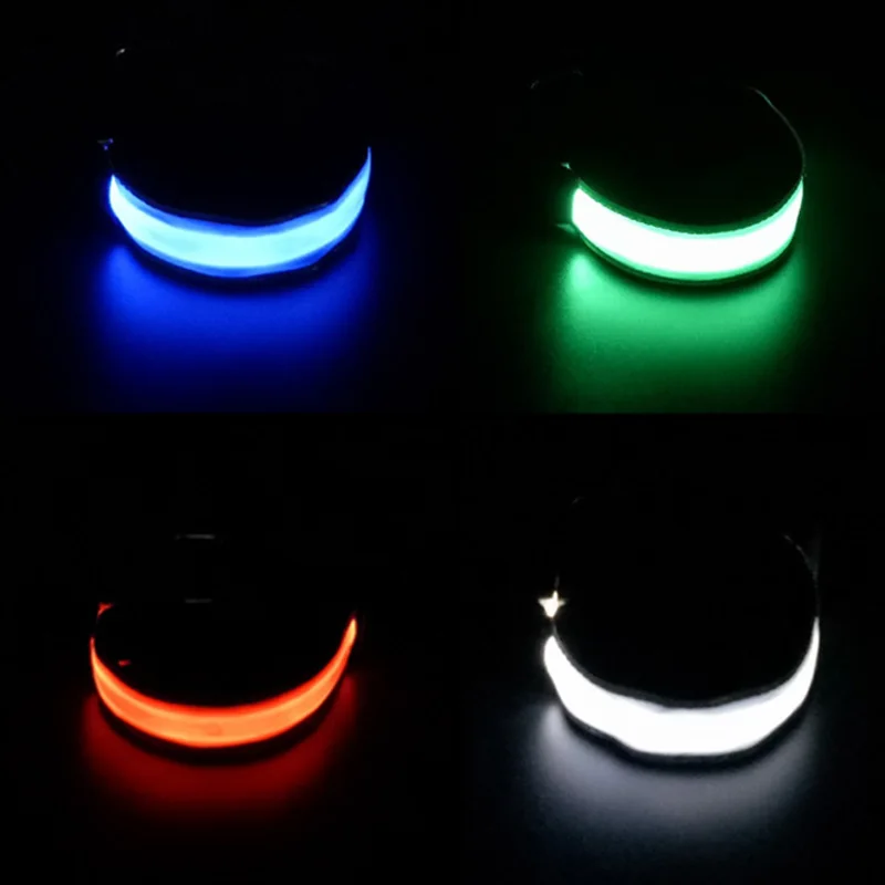 LED Light Luminous Night Running Armband Bracelet Night Reflective Safety Belt Sports Arm Band Cycling Concert Roller Light