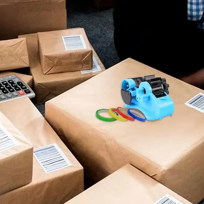 قاطع الشريط لتعبئة سطح المكتب متعدد الاستخدام موزع الشريط حامل الشريط لاستخدام المستودعات مع فتحة مقصورة للبريد