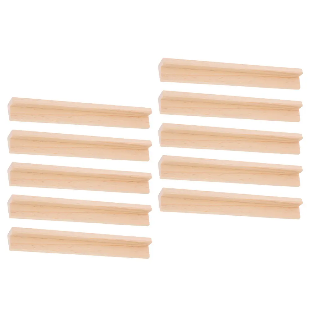 Soportes de dominó de madera, herramienta de sujeción de azulejos confiable, estantes de madera DIY, decoración de juego del alfabeto, soporte de dominó, bandejas de exhibición, 10 Uds.