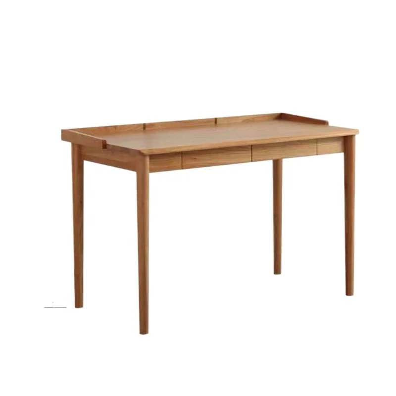 

Black walnut solid wood desk Japanese simple cherry wood study drawer desk writing