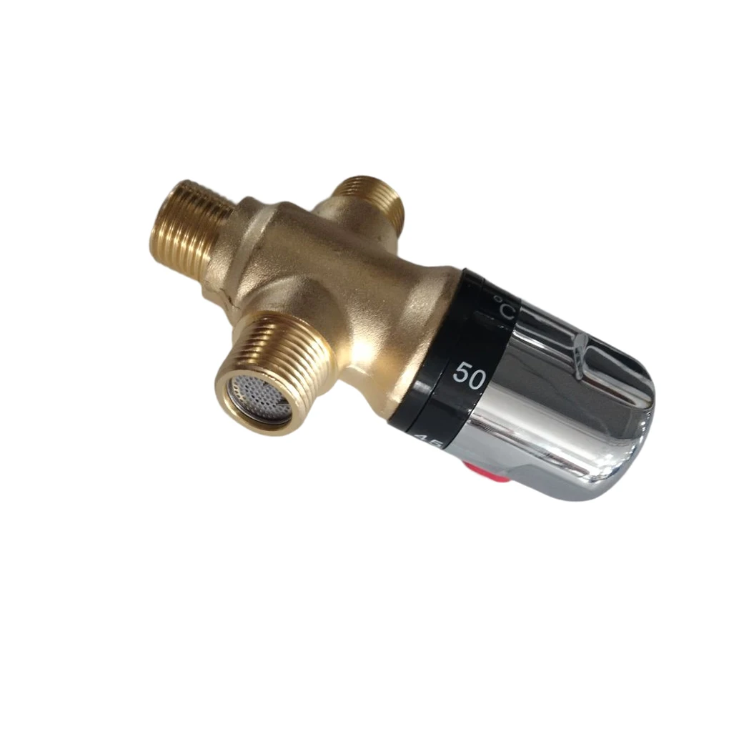

Thermostatic Mixing Valve Bathroom Faucet Water Heater Temperature Mixer Connector Accessory Shower Room Kitchen