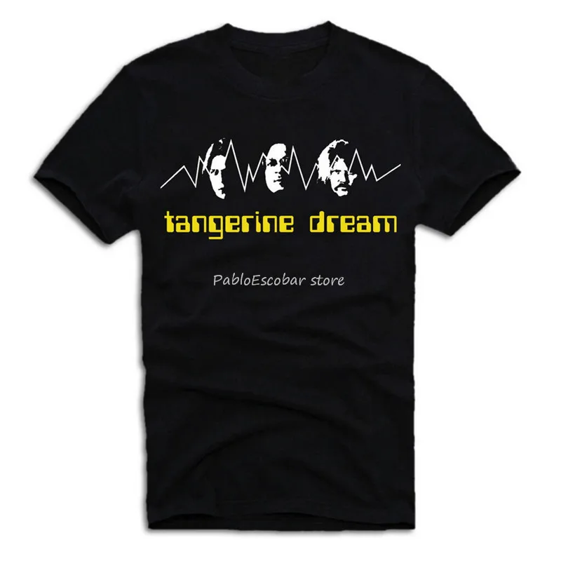 TANGERINE DREAM Band T-Shirt Electronic Music New Age Prog Kraftwerk A435DTG Cotton Sportswear Men Tops Tee Shirt