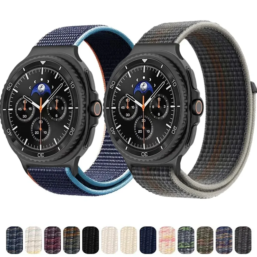 Nylonarmband für Samsung Galaxy Watch 8 40 mm 44 mm, Metall-Verbindungsschnalle, bequemes Band für Galaxy Watch 8 Classic 46 mm Correa