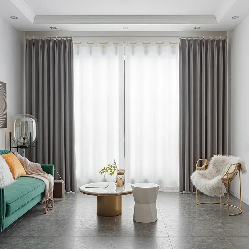 Australian Wool Fleece Blackout Nordic Luxury Thickened Velvet Cloth Curtains for Living Room Bedroom Custom Size