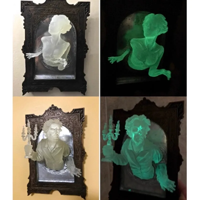 

Resin Nightlight Decoration Mirror Creative Funny Solar Photo Frame