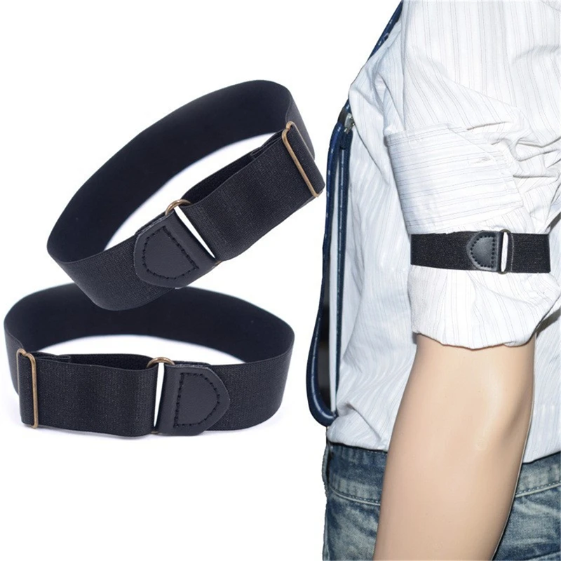 1 Paar elastische Armbinde Hemd Ärmel halter Frauen Männer Mode verstellbare Arm manschetten Bänder für Party Hochzeit Kleidung Accessoires