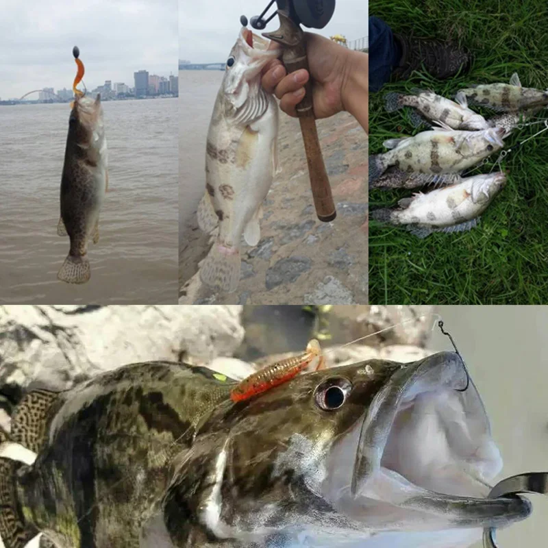 10pcs/Lot Larva Worm Soft Baits 6cm 1.8g Long Tail Jig Wobblers Fishing Lures Tackle Artificial Silicone Swimbaits Carp Bass