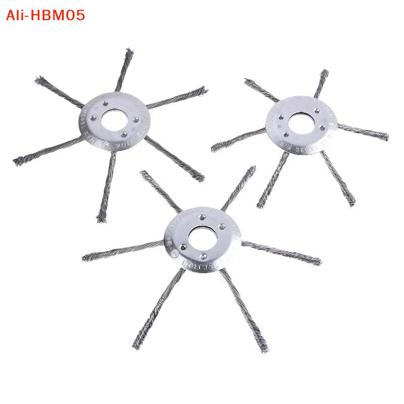 (HB05)1Pcs Weed Removal Wheel Lawn Mowers Universal Parts 7/8/9-inch Lawn Mower Steel Wire Weed Trimmer Head Rust Removal Wheel