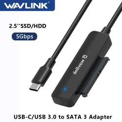 Wavlink USB C SATA 3 Cable Sata To USB 3.0 Adapter UP To 5 Gbps Support 2.5Inch External SSD HDD Hard Drive Sata III Connector