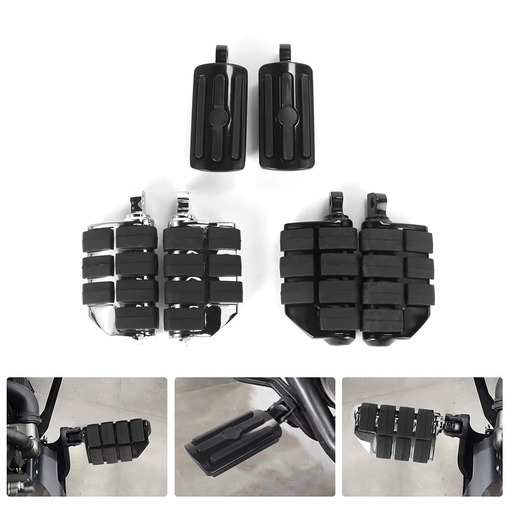 

Motorcycle Universal Foot Pegs 10mm Hole Front Rear Footrest Pedal Male Mount For Harley Sportster XL883 Touring FLHT FLHR Dyna