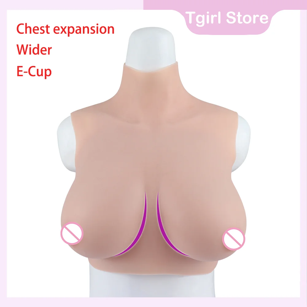 

Fake Boobs Silicone Breast Forms Chest Expansion False Tits Natural Sagging for Crossdresser Transgender Drag Sissy Cosplay