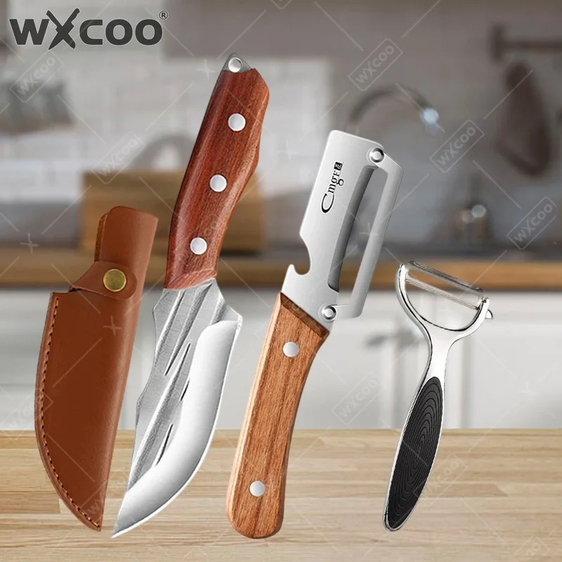 WXCOO Boning Knife Forged Utility Kitchen Fruit Peeler Vegetable Cutting Meat Paring Cleaver Steel Knife