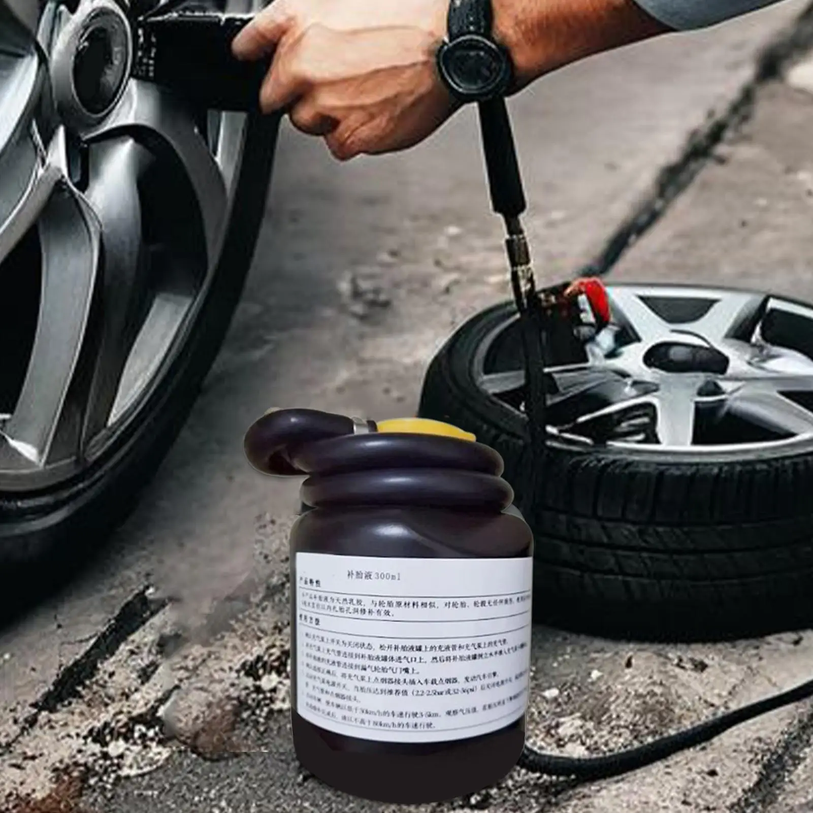 Sellador de reparación de pinchazos de neumáticos, líquido profesional instantáneo resistente para coche, camión, motocicleta, arreglo de neumáticos planos de emergencia en la carretera