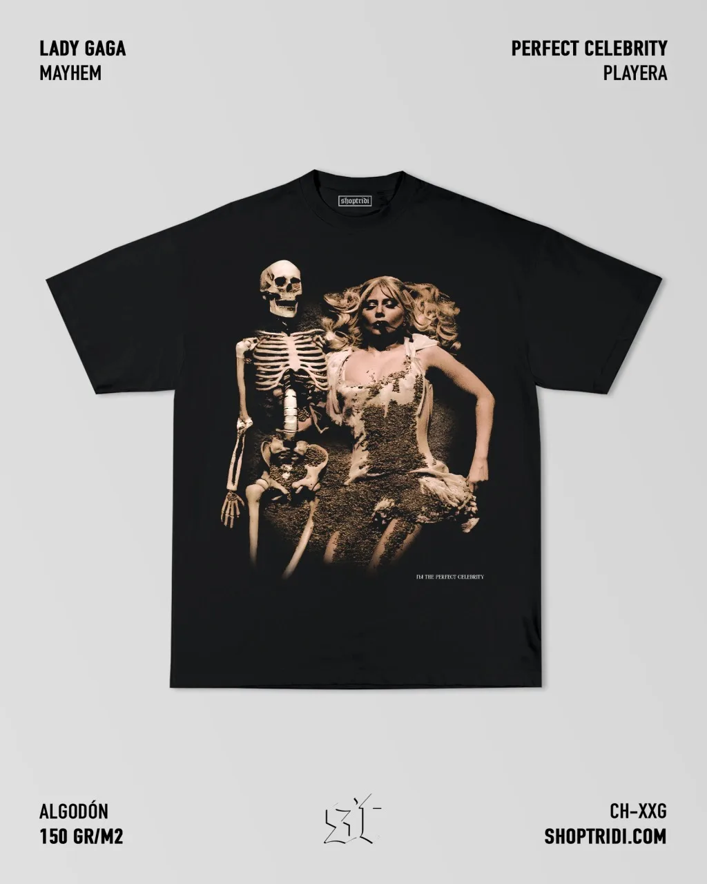 Street Hip Hop American Rapper Singer Lady Gaga Print T-shirt Oversized Y2k Women Men Casual Cotton Harajuku Female Short Sleeve