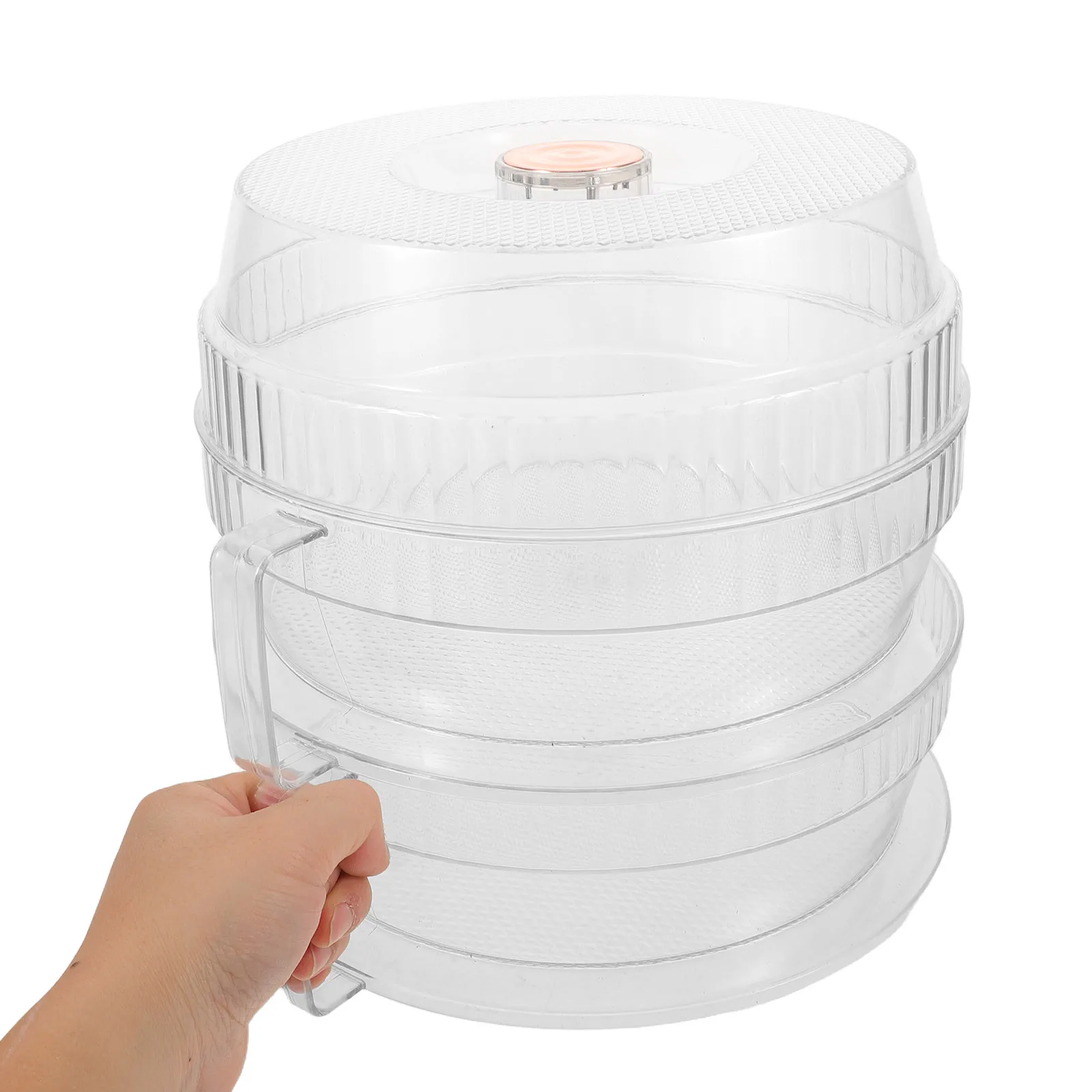 

1 set 1 Set Cake Stand With Lid Round Cake Holder Clear Dome For Cakes Bread Pastries Serving Platter For Buffet Events - Bakery