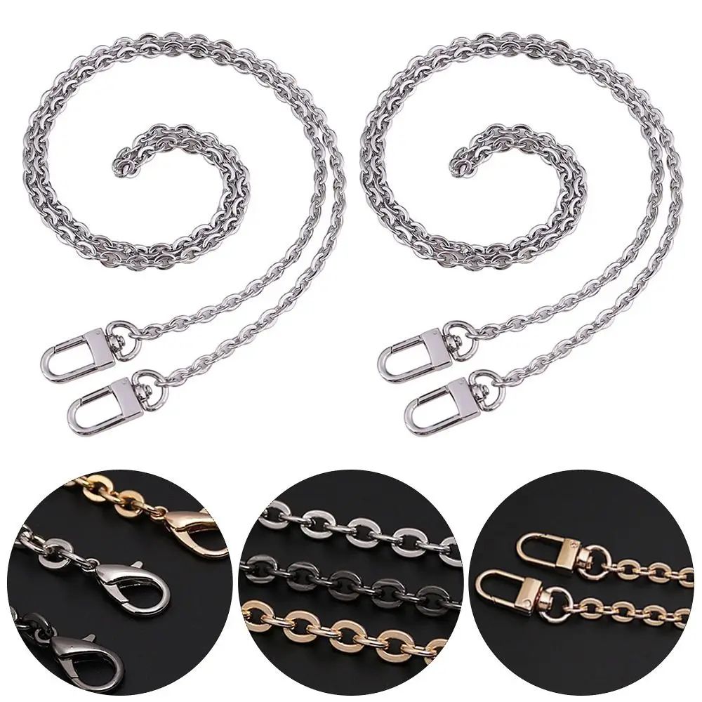 120cm Metal Chain Handle Replacement Chain Golden Silvery Aluminum Chain For Jewelry Making Findings Bag Chain Strap