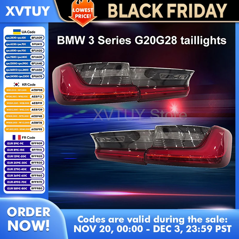 

Набор задних фонарей для BMW 3 серии G20 G28 2019-2024, автомобильный светодиодный указатель поворота, стоп-сигнал, оригинальная сборка, задний фонарь, автоаксессуары