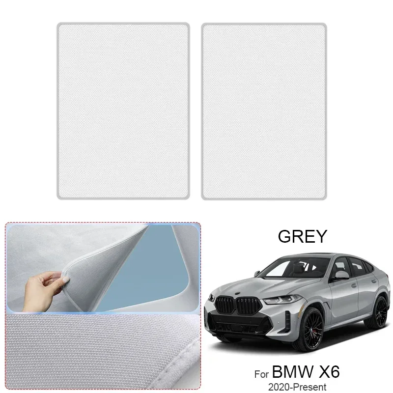 

Car Suede Fabric Anti-uv Electrostatic Adsorption Sunroof Sunshade For BMW X6 2020-Present Heat Insulation Skylight Accessories