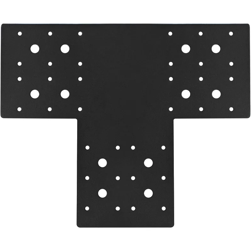 

Aluminum T-Type Post Bracket 3/32in Thick for 6x6 Post Deck Repair, Flat T-Shaped Connection Plate Structure Reinforcement