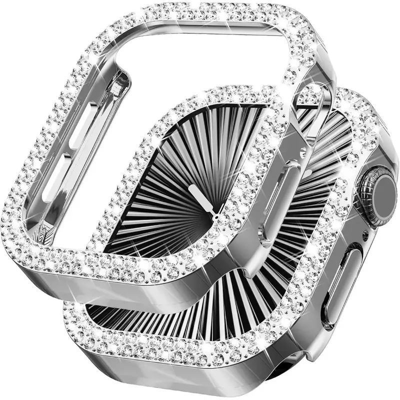 Bling Diamond Hollow Case for Apple Watch 46mm 42mm 40mm 41/44/45/49/41mm for iWatch Series 11 10 9 8 7 6 5 4 3 Protector Cover - Image 13