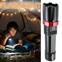 Rechargeable LED Flashlight Bright Light Portable Reading Lamp Emergency Lighting USB Type-C Charging for Home Indoor Use