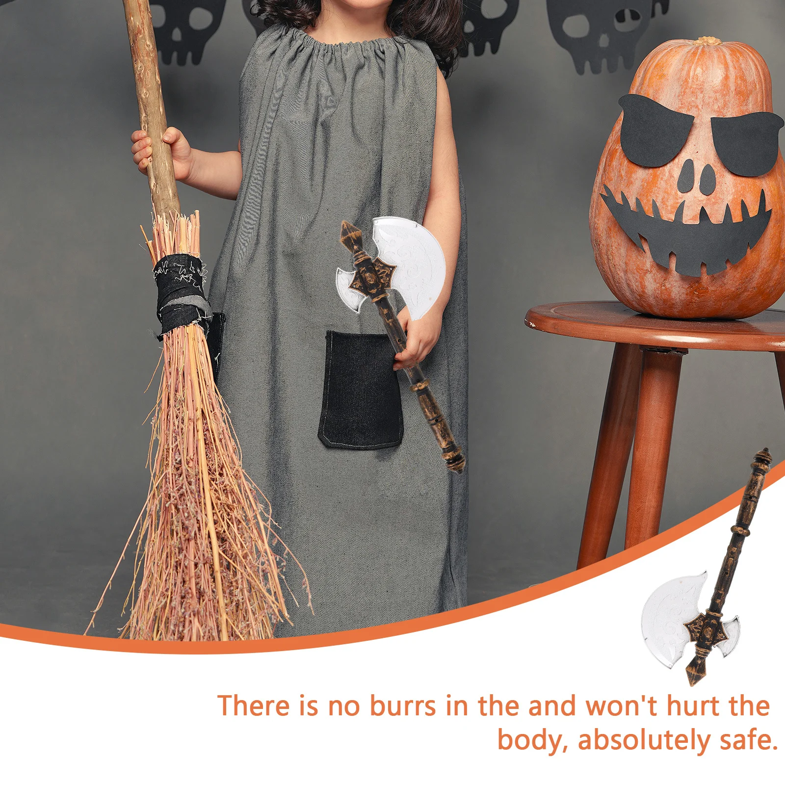 المروحية البلاستيك الدعامة نابض بالحياة آمنة لعب الأدوار تأثيري هالوين زي ملحق الديكور البلاستيك الدعامة ديكور الهالوين #3