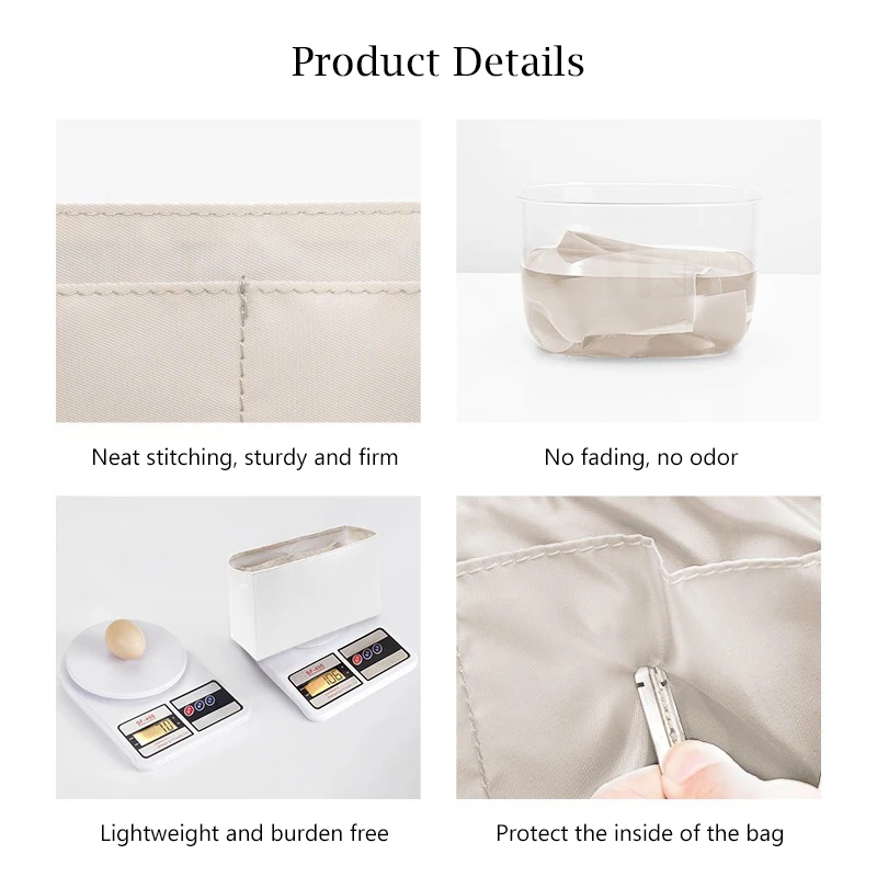 EverToner Dupont Paper Insert Bag Organizer For H- Graden 30 36 Mini Bag Inner Bag Shaper Travel Storage Portable Cosmetic Bags