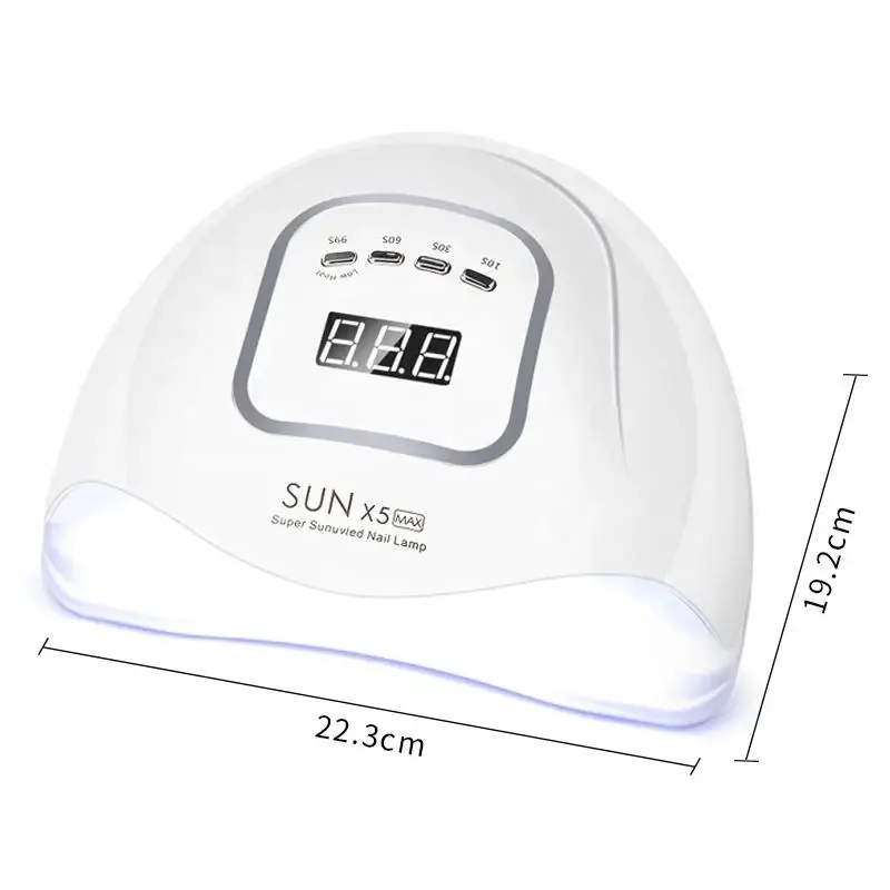 Lámpara de uñas SUNX5MAX de 150W, máquina de fototerapia de inducción inteligente, secador de uñas de secado rápido de alta potencia, caja de papel, nuevo