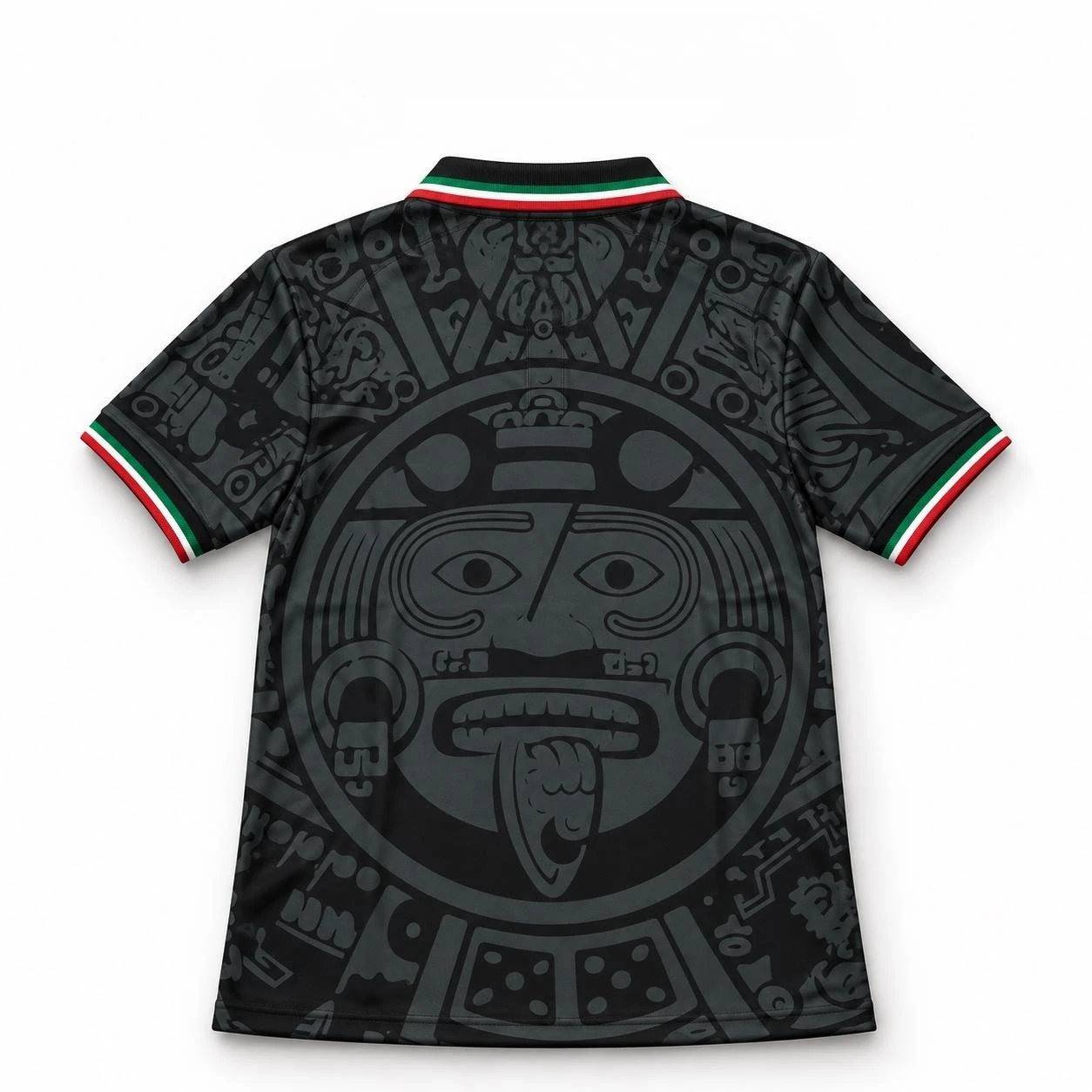Mexico 1998 Black Retro Soccer Jersey Aztec Calendar Football Shirt Unisex Short Sleeve Vintage Futbol Fan Gift Top