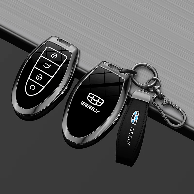 Car Key Cover For Geely Emgrand 2027 Key Fob Case Zinc Alloy Shockproof Monjaro Plus Preface L Plus Preface L90 Car Accessories