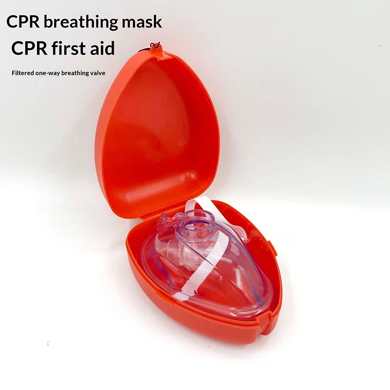 1pc Resuscitator Rescue Emergency First Aid Masks CPR Breathing Mask Mouth Breath One-way Valve Professional First Aid Tools - view 2