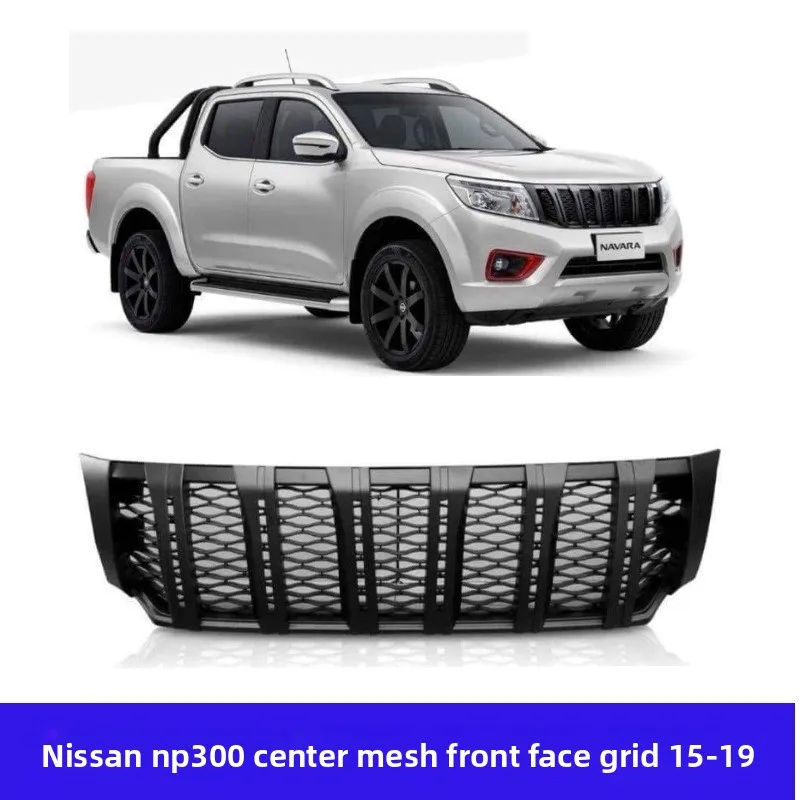 

Racing Grills For Nissan Navara Np300 2015-2019 Mid-grid Front Face Grids With Led Light Grids Decorative Parts