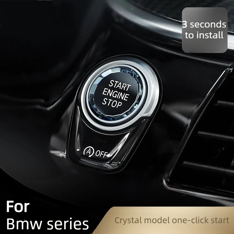 Car Start Stop Engine Switch Button Cover Crystal Style For BMW G30 G12 G08 G01 F10 F18 F20 F22 F06 F12 F25 F32 F33 F36 F30 F34