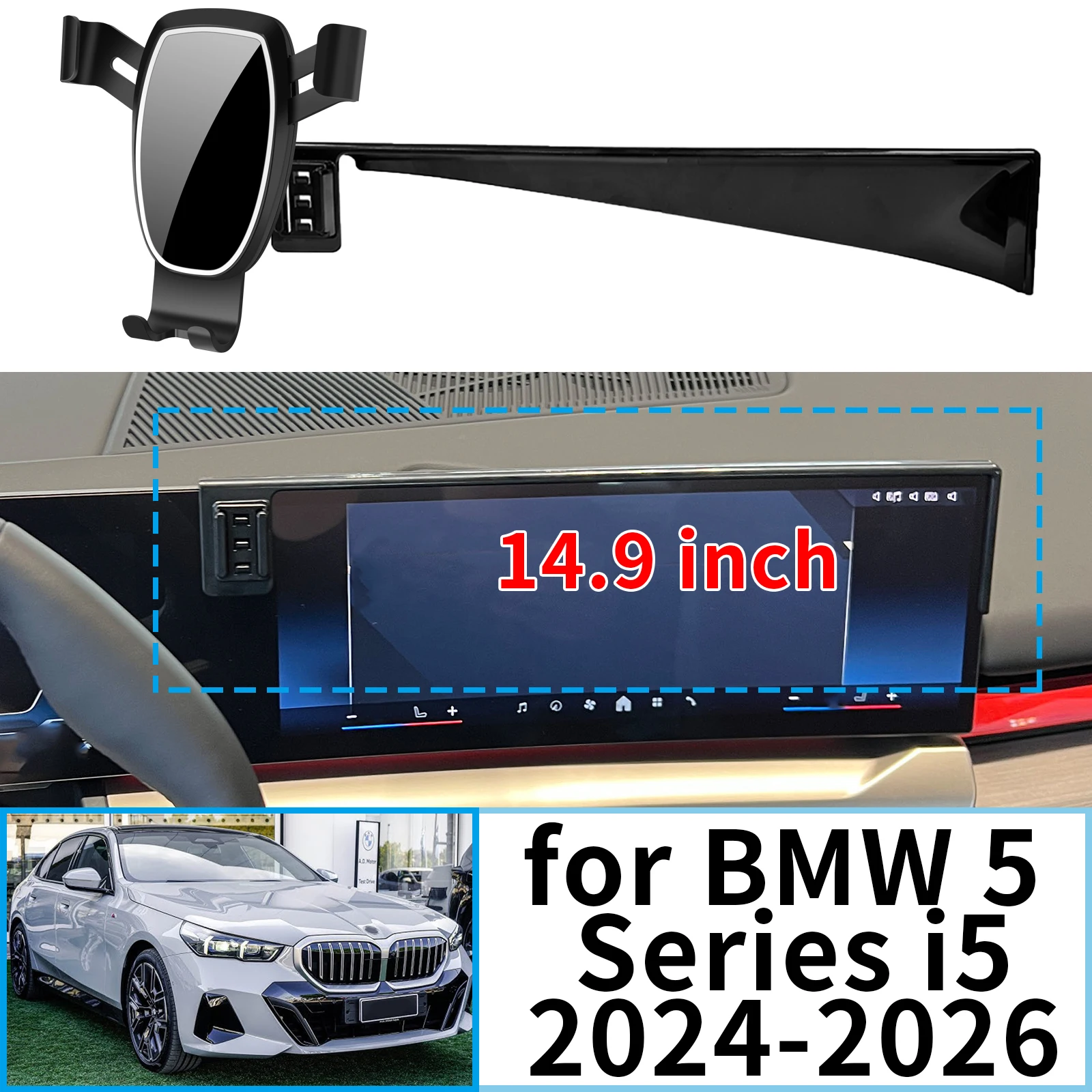 

fit for BMW 5 Series i5 2024 2025 2026 G60 Navigation Bracke Screen Base Phone Holder Mount Car ​​accessoires