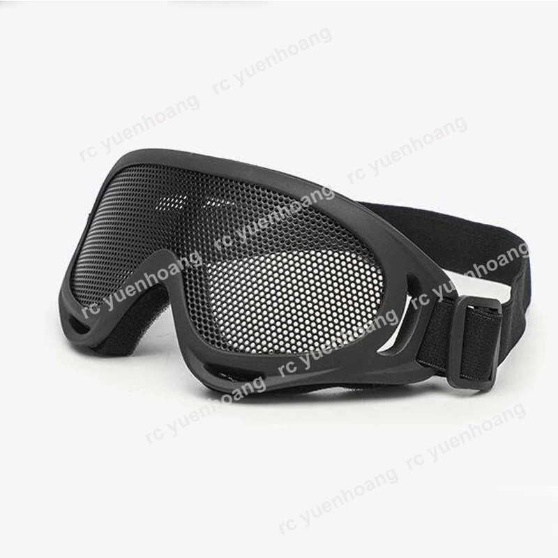 1PCS Steel Wire Mesh Safety Goggles Splash-proof Anti-Impact Breathable Protection Eyeg lasses for RC Lawn Mower Trimming Garden